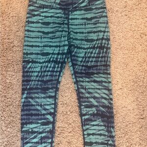 Athleta Kids Leggings - Blue and Green Pattern